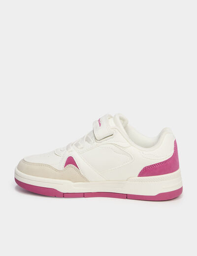 Tennis basses à scratchs Champion rose fushia fille