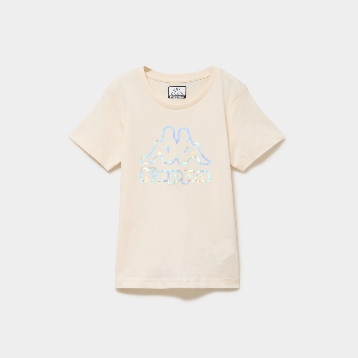 T-shirt manches courtes coton Kappa ivoire fille