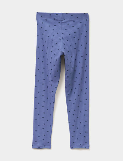 Legging côtelé coton bleu gris fille
