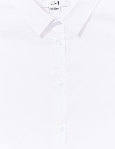 Chemise manches longues blanc garçon