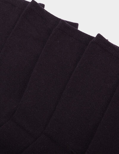 Lot 5 paires chaussettes coton noir mixte