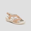 Sandales à talons compensés taupe femme