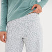 Ensemble pyjama 2 pi&egrave;ces pantalon bleu gris femme