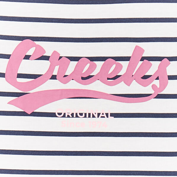 T-shirt droit manches courtes Creeks ecru fille