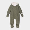 Combinaison pilote doubl&eacute;e &agrave; capuche vert kaki b&eacute;b&eacute; gar&ccedil;on