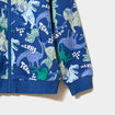 Sweat zippé à capuche 2 poches coton bleu roi garçon