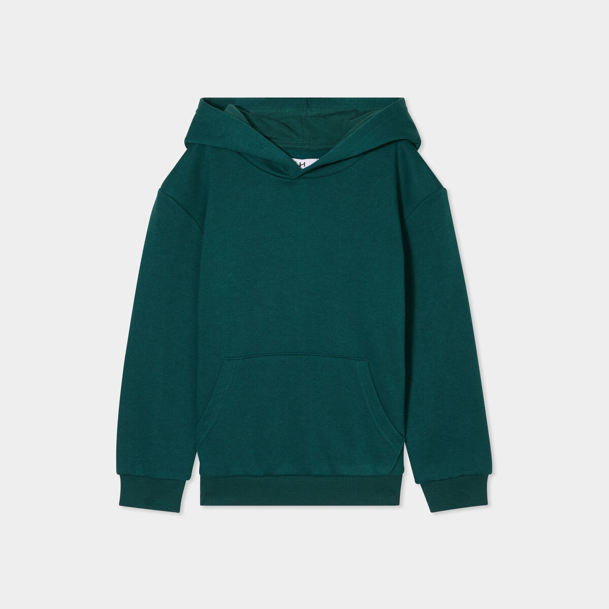Sweat à capuche hoodie oversize vert foncé garçon