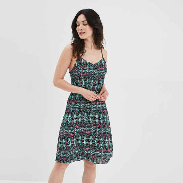 robe longueur genou detail noeud dos noir femme Robe longueur genou détail noeud dos noir femme