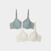 Lot 2 soutiens-gorge corbeille dentelle vert clair femme