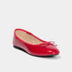 Ballerines vernies avec noeud rouge femme