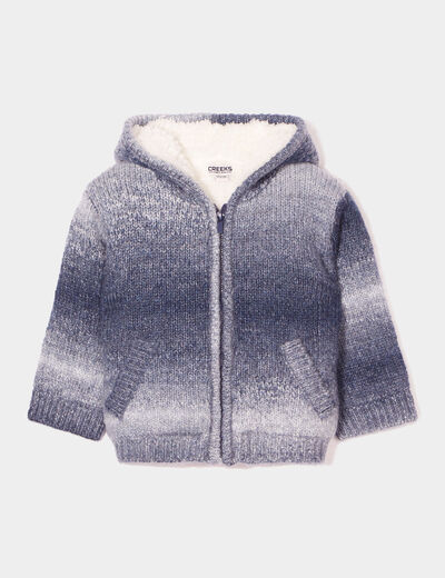 Gilet doublé à capuche Creeks bleu marine bébé garçon