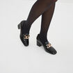 Loafers à talons détails chaînes Liberto noir femme