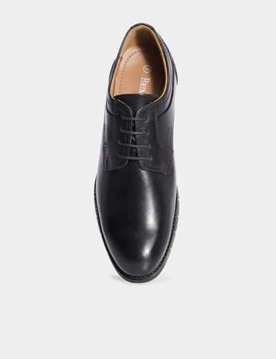 Derbies en cuir avec lacets noir homme