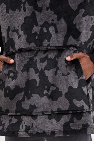Sweat de pyjama oversize velours noir homme