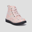 Bottines à lacets rose bébé fille