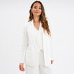 Veste blazer droite blanc femme