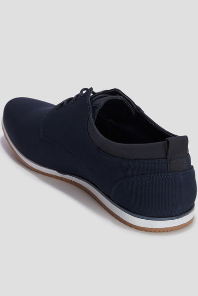 Derbies texturées à lacets bleu marine homme