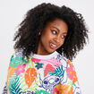 Sweat col rond manches longues Stitch multicolore femme