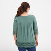 Blouse manches courtes vert foncé femme grande taille