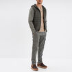 Pantalon cargo ceintur&eacute; Trappeur gris homme
