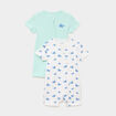 Lot 2 combishorts manches courtes coton ecru b&eacute;b&eacute;