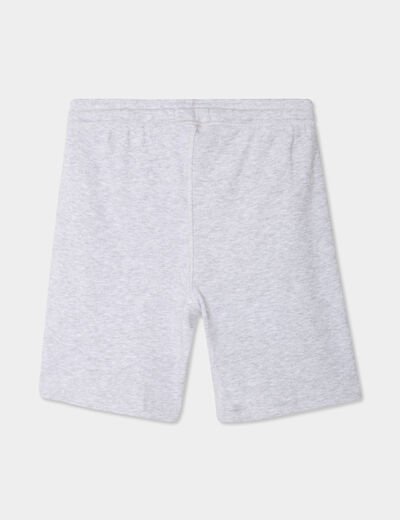 Short jogging droit taille élastiquée gris garçon