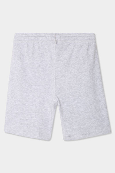 Short jogging droit taille &eacute;lastiqu&eacute;e gris gar&ccedil;on