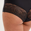 Culotte mi haute gainante sans couture noir femme