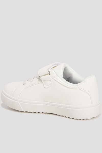 Tennis à lacets blanc fille
