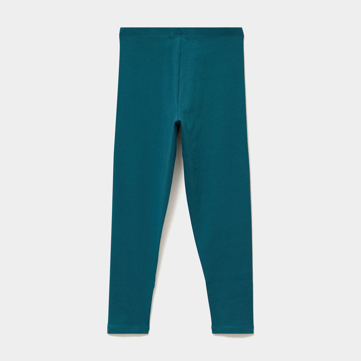 Legging long coton taille &eacute;lastiqu&eacute;e vert fonc&eacute; fille