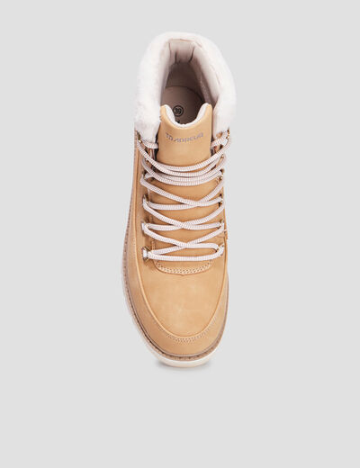Bottines fourrées à lacets Trappeur sable femme