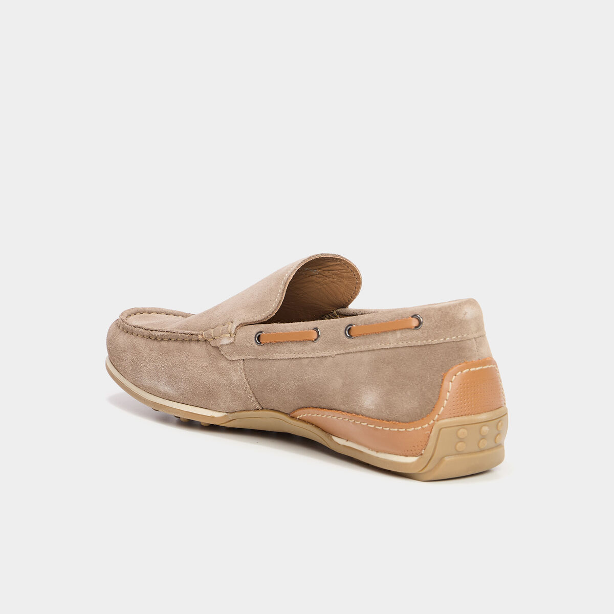 Mocassins en cuir sable homme