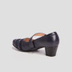 Escarpins à talons pied large bleu marine femme