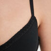 Soutien-gorge corbeille emboitant coton noir femme