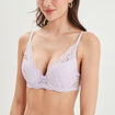 Soutien-gorge foulard en dentelle parme femme