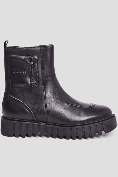 Bottines en cuir Kickers Kickfancy noir femme