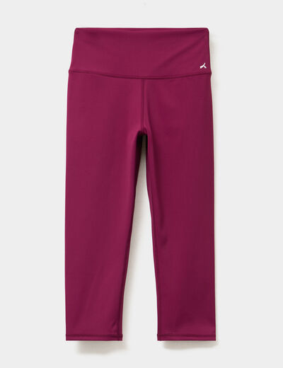 Legging corsaire de sport stretch violet foncé femme