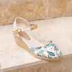 Sandales espadrilles compensées multicolore femme