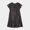 Robe paillette courte Liberto gris argent fille
