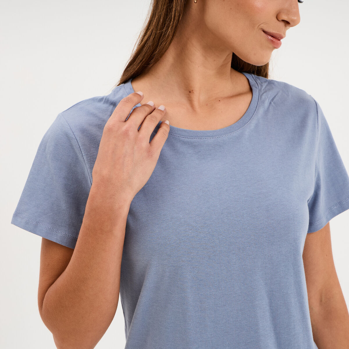 Ensemble pyjama t-shirt pantalon coton bleu gris femme