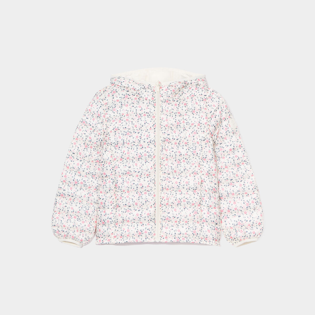 Doudoune l&eacute;g&egrave;re imperm&eacute;able &agrave; capuche beige fille
