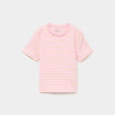 T-shirt c&ocirc;tel&eacute; manches courtes rose clair fille