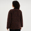 Veste r&eacute;versible matelass&eacute;e et polaire marron fonc&eacute; femme