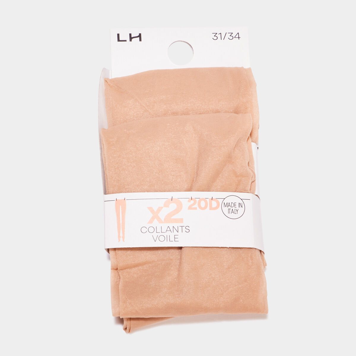 Lot 2 paires collants beige fille