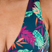 Maillot de bain une pi&egrave;ce crois&eacute; bleu p&eacute;trole femme