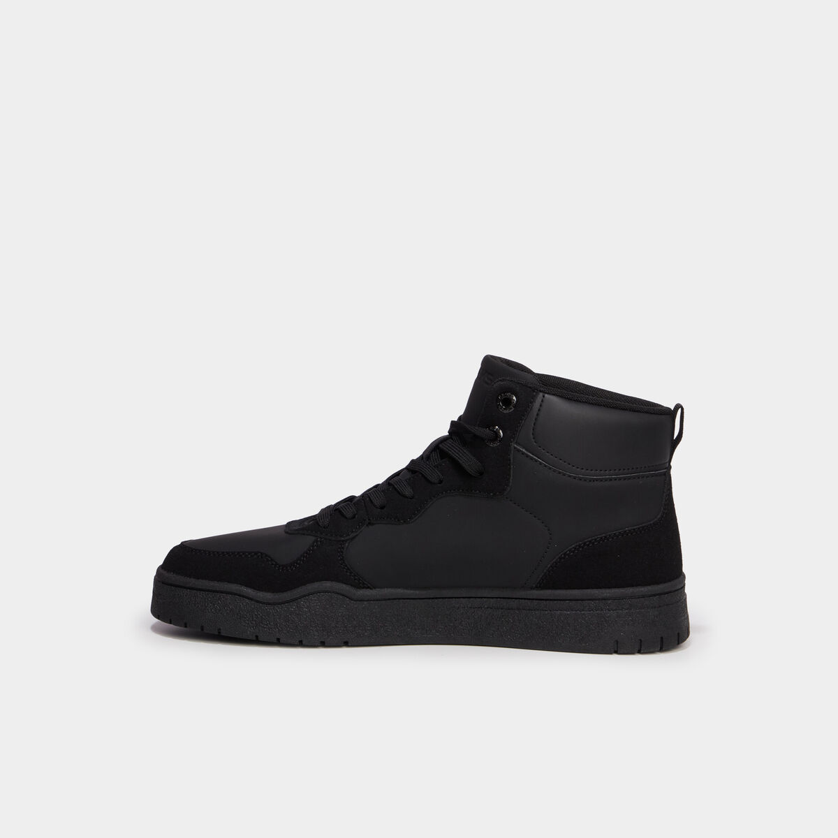 Baskets montantes &agrave; lacets noir homme