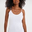 Débardeur coton bretelles réglables blanc femme
