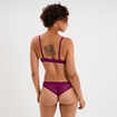 Soutien-gorge corbeille padd&eacute; dentelle violet fonc&eacute; femme