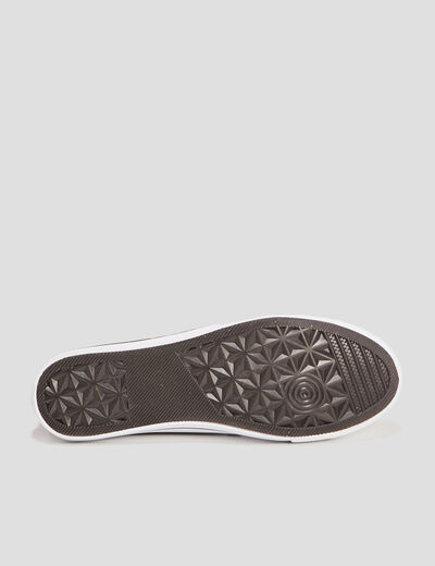 Baskets en toile montantes à lacets noir femme
