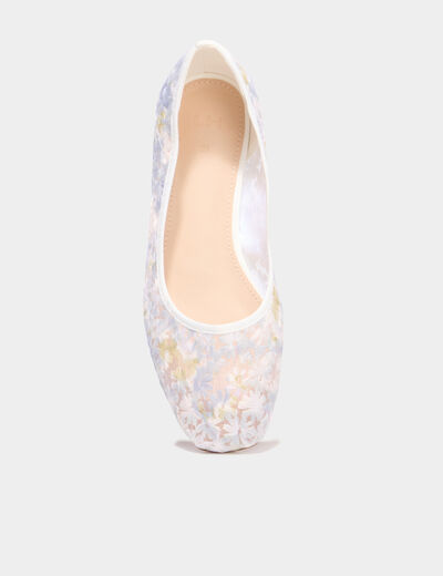 Ballerines brod&eacute;es multicolore femme